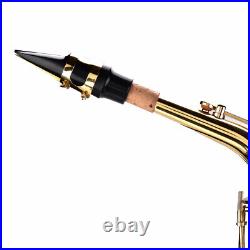 Professional Golden Plating Brass Eb Key Alto Eb Saxophone Sax Set High F# Tone