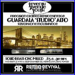 Retro-revival Seventh Ave South Replica Guardala Studio Alto Sax Piece. 90 New