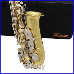 Rossetti 1158 Professional Eb Alto Saxophone Nickel Lacquer + Case, Mouthpiece