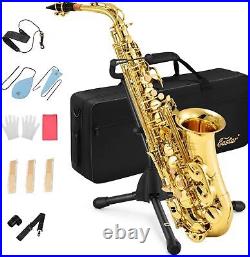 SAX Alto Saxophone E Flat F Key Saxaphone + Hard Case Mouthpiece