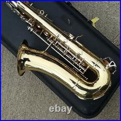 SAX Armstrong 3000 alto saxophone w hard shell case VTG estate find COMPLETE