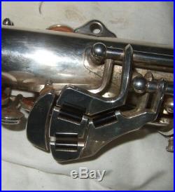 SML Gold Medal alto sax, silver-plated good playing order, structurally sound