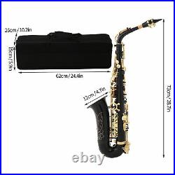 Saxophone Sax Eb Alto Brass Carved Orchestral Instrument for Music Lover 73x12cm