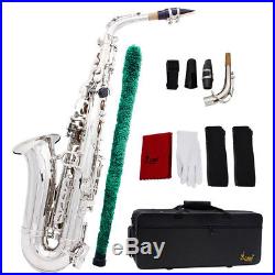 Saxophone Sax Eb Be Alto E Flat with Gloves Cleaning Cloth Brush Straps P9X1