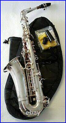 Saxophone in Eb Sax Alto Chase Outfit In Soft Carry Case In Silver Nickel