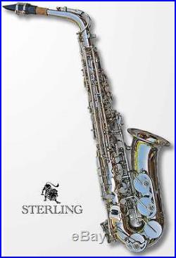 Silver Alto Sax Brand New STERLING Eb Saxophone Case and Accessories