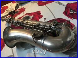 Silver King Alto sax 1920s. Plays well