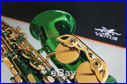 Venus ALTO SAXOPHONE Sax GREEN Color & GOLD Keys, Ready to Play, NEW