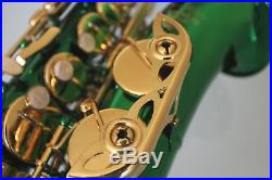 Venus ALTO SAXOPHONE Sax GREEN Color & GOLD Keys, Ready to Play, NEW