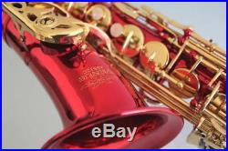 Venus ALTO SAXOPHONE Sax RED Color & GOLD Keys, Ready to Play, NEW