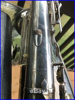 Vintage 1957 Keilwerth New King Alto Saxophone Silver JK Germany sax angel wing