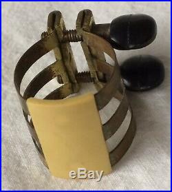 Vintage Brilhart Inverted Ligature Alto Sax Mouthpiece Ligature Size 2 with Cap
