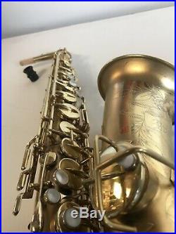 Vintage Buescher Alto Sax Saxophone Gold Plated