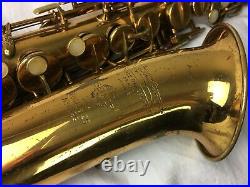 Vintage Selmer Model26 Rare Gold Lacquer Alto Sax Saxophone With Buescher Case