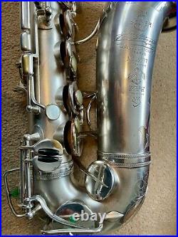 Vintage Selmer Super Sax Cigar Cutter Silverplated Alto Saxophone from 1932
