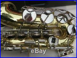 Yamaha Eb Alto Sax YAS-25 Used, Gold finish, F# key may need some servicing