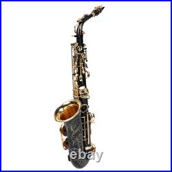 (black)Alto Sax Electrophoresis Alto Brass Saxophone E Flat For Birthday