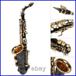 (black)Alto Saxophone Professional E Flat Alto Saxophone Sax With Neck